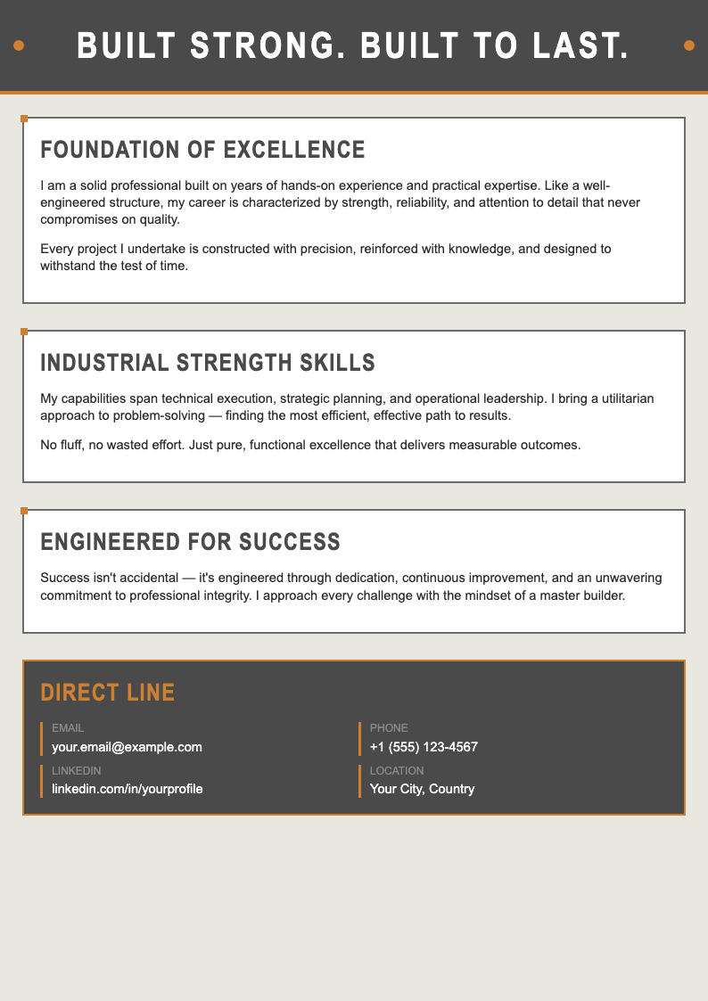 Industrial raw self introduction